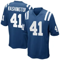 Men's Trey Washington Indianapolis Colts No.41 Game Team Color Jersey - Royal Blue