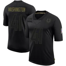 Men's Trey Washington Indianapolis Colts No.41 Limited 2020 Salute To Service Jersey - Black