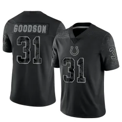 Men's Tyler Goodson Indianapolis Colts No.31 Limited Reflective Jersey - Black