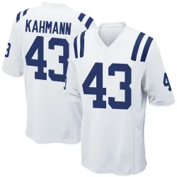 Men's Tyler Kahmann Indianapolis Colts No.43 Game Jersey - White