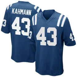 Men's Tyler Kahmann Indianapolis Colts No.43 Game Team Color Jersey - Royal Blue