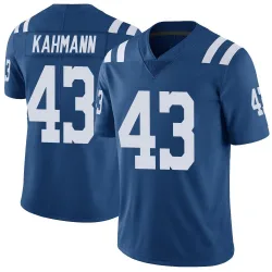 Men's Tyler Kahmann Indianapolis Colts No.43 Limited Color Rush Vapor Untouchable Jersey - Royal