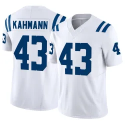 Men's Tyler Kahmann Indianapolis Colts No.43 Limited Vapor F.U.S.E. Jersey - White