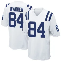 Men's Tyler Warren Indianapolis Colts No.84 Game Jersey - White