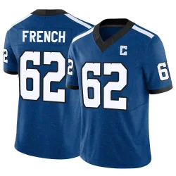 Men's Wesley French Indianapolis Colts No.62 Limited Indiana Nights Alternate Vapor F.U.S.E. Jersey - Royal