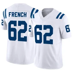 Men's Wesley French Indianapolis Colts No.62 Limited Vapor F.U.S.E. Jersey - White