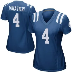 Women's Adam Vinatieri Indianapolis Colts No.4 Game Team Color Jersey - Royal Blue