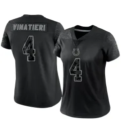 Women's Adam Vinatieri Indianapolis Colts No.4 Limited Reflective Jersey - Black
