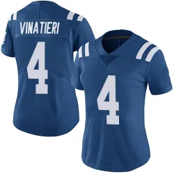 Women's Adam Vinatieri Indianapolis Colts No.4 Limited Team Color Vapor Untouchable Jersey - Royal