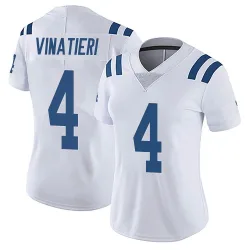 Women's Adam Vinatieri Indianapolis Colts No.4 Limited Vapor Untouchable Jersey - White