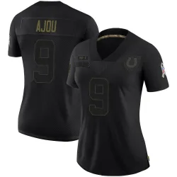 Women's Ajou Ajou Indianapolis Colts No.9 Limited 2020 Salute To Service Jersey - Black