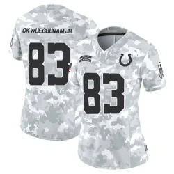 Women's Albert Okwuegbunam Jr. Indianapolis Colts No.83 Limited 2024 Salute to Service Jersey - Arctic Camo