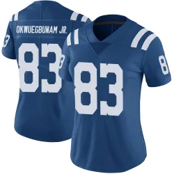 Women's Albert Okwuegbunam Jr. Indianapolis Colts No.83 Limited Color Rush Vapor Untouchable Jersey - Royal