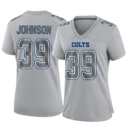 Women's Alex Johnson Indianapolis Colts No.39 Game Atmosphere Fashion Jersey - Gray