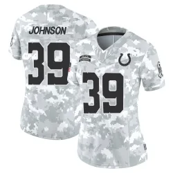 Women's Alex Johnson Indianapolis Colts No.39 Limited 2024 Salute to Service Jersey - Arctic Camo