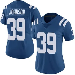 Women's Alex Johnson Indianapolis Colts No.39 Limited Team Color Vapor Untouchable Jersey - Royal