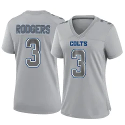 Women's Amari Rodgers Indianapolis Colts No.3 Game Atmosphere Fashion Jersey - Gray
