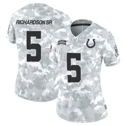 Women's Anthony Richardson Sr. Indianapolis Colts No.5 Limited 2024 Salute to Service Jersey - Arctic Camo