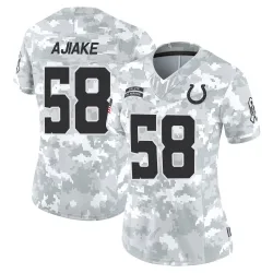 Women's Austin Ajiake Indianapolis Colts No.58 Limited 2024 Salute to Service Jersey - Arctic Camo