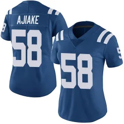 Women's Austin Ajiake Indianapolis Colts No.58 Limited Team Color Vapor Untouchable Jersey - Royal