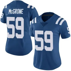 Women's Cameron McGrone Indianapolis Colts No.59 Limited Team Color Vapor Untouchable Jersey - Royal
