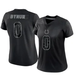 Women's Camryn Bynum Indianapolis Colts No.0 Limited Reflective Jersey - Black