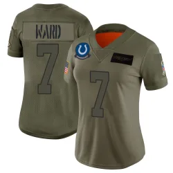 Women's Charvarius Ward Indianapolis Colts No.7 Limited 2019 Salute to Service Jersey - Camo