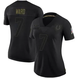 Women's Charvarius Ward Indianapolis Colts No.7 Limited 2020 Salute To Service Jersey - Black