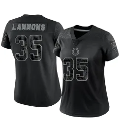 Women's Chris Lammons Indianapolis Colts No.35 Limited Reflective Jersey - Black