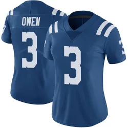 Women's Coleman Owen Indianapolis Colts No.3 Limited Color Rush Vapor Untouchable Jersey - Royal