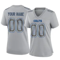 Women's Custom Indianapolis Colts No.00 Game Atmosphere Fashion Jersey - Gray