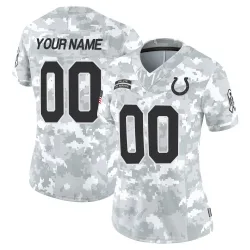 Women's Custom Indianapolis Colts No.00 Limited 2024 Salute to Service Jersey - Arctic Camo
