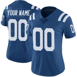 Women's Custom Indianapolis Colts No.00 Limited Color Rush Vapor Untouchable Jersey - Royal