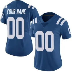 Women's Custom Indianapolis Colts No.00 Limited Team Color Vapor Untouchable Jersey - Royal