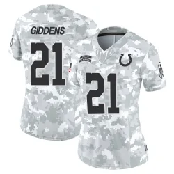 Women's DJ Giddens Indianapolis Colts No.21 Limited 2024 Salute to Service Jersey - Arctic Camo