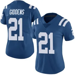 Women's DJ Giddens Indianapolis Colts No.21 Limited Team Color Vapor Untouchable Jersey - Royal