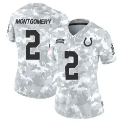 Women's D.J. Montgomery Indianapolis Colts No.2 Limited 2024 Salute to Service Jersey - Arctic Camo