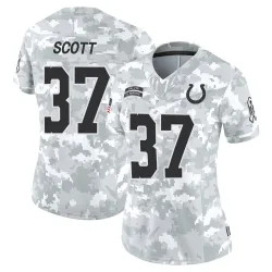 Women's Daniel Scott Indianapolis Colts No.37 Limited 2024 Salute to Service Jersey - Arctic Camo