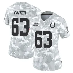 Women's Danny Pinter Indianapolis Colts No.63 Limited 2024 Salute to Service Jersey - Arctic Camo