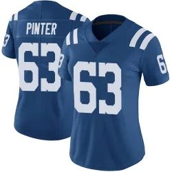 Women's Danny Pinter Indianapolis Colts No.63 Limited Color Rush Vapor Untouchable Jersey - Royal