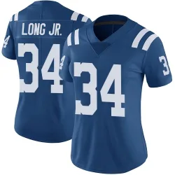 Women's David Long Jr. Indianapolis Colts No.34 Limited Color Rush Vapor Untouchable Jersey - Royal