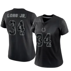 Women's David Long Jr. Indianapolis Colts No.34 Limited Reflective Jersey - Black