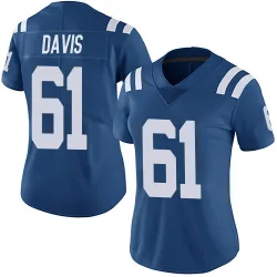 Women's Devonta Davis Indianapolis Colts No.61 Limited Team Color Vapor Untouchable Jersey - Royal