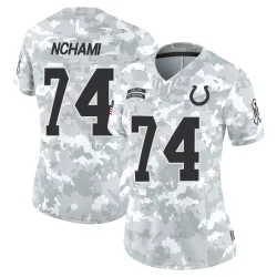 Women's Durell Nchami Indianapolis Colts No.74 Limited 2024 Salute to Service Jersey - Arctic Camo