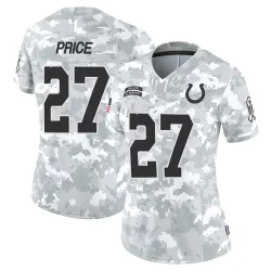 Women's D'vonte Price Indianapolis Colts No.27 Limited 2024 Salute to Service Jersey - Arctic Camo