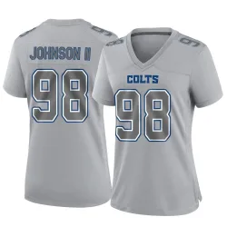 Women's Eric Johnson II Indianapolis Colts No.98 Game Atmosphere Fashion Jersey - Gray