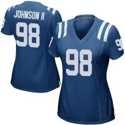 Women's Eric Johnson II Indianapolis Colts No.98 Game Team Color Jersey - Royal Blue