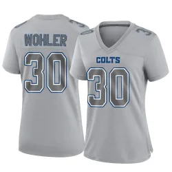 Women's Hunter Wohler Indianapolis Colts No.30 Game Atmosphere Fashion Jersey - Gray