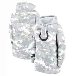 Women's Indianapolis Colts No. 2024 Salute To Service Club Fleece Pullover Hoodie - Arctic Camo