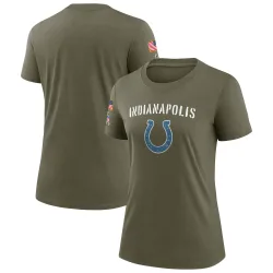 Women's Indianapolis Colts No. Legend 2022 Salute To Service T-Shirt - Olive